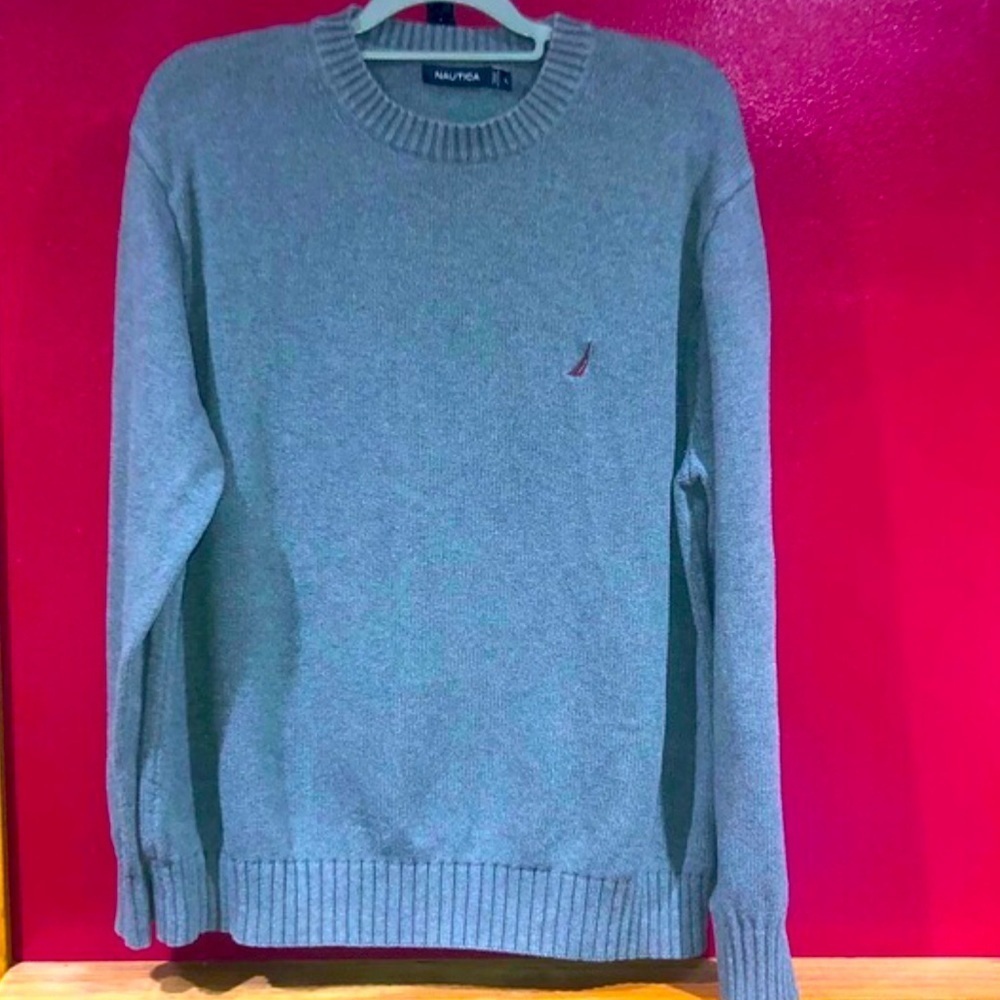 Nautica Vintage Crewneck Sweater Gray XL